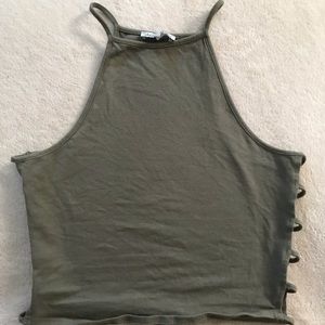 mini olive tank top